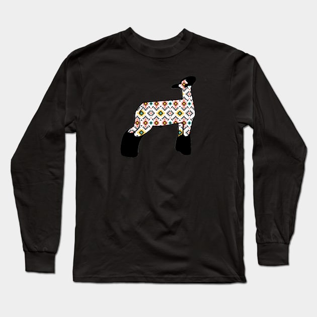 Aztec Market Wether Lamb Silhouette 1 - NOT FOR RESALE WITHOUT PERMISSION Long Sleeve T-Shirt by l-oh